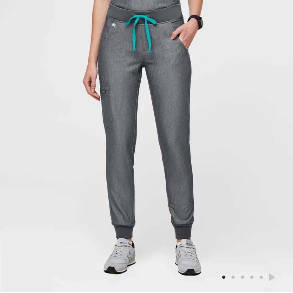 Figs Zamora Jogger Pants with Teal Accents SZ S